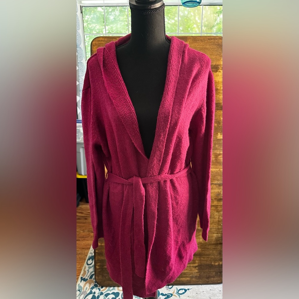 Cotton Emporium - XXL - Pink Sweater Trench Like Design with hood